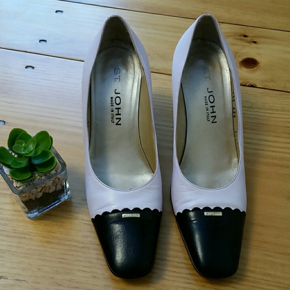 St John Italian leather two-tone heels - Picture 2 of 7